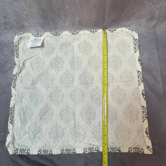 Elrene Home Fashions Cloth Napkins 4 Set 100% Cotton Abstract Floral Gray Cream - Picture 4 of 5